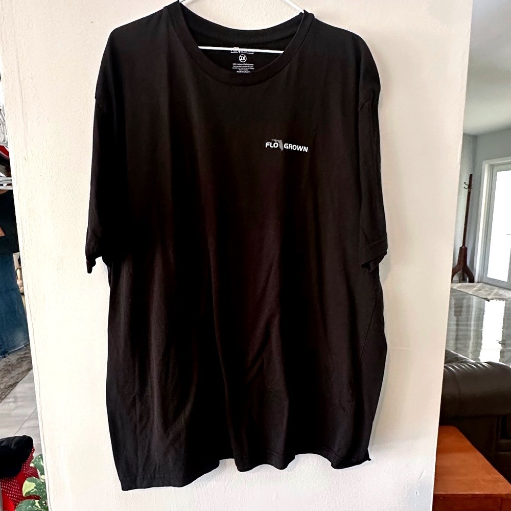 FLO GROWN Black‎ Graphic T-Shirt Authentic Florida The Best Coast 2XL - Picture 2 of 3